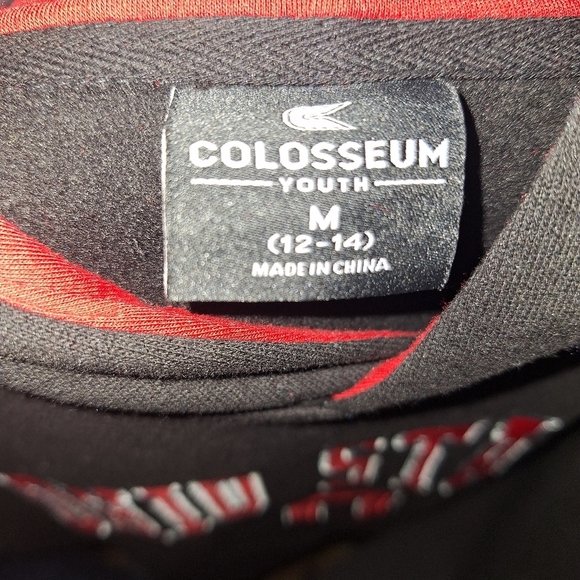 A Colosseum Ohio State Buckeyes black and red hoodie in a youth size medium. - Picture 6 of 11